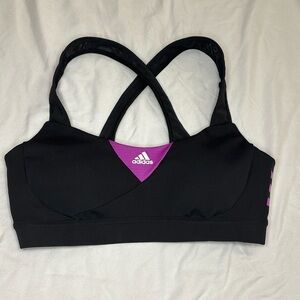 Adidas sports bra black size small